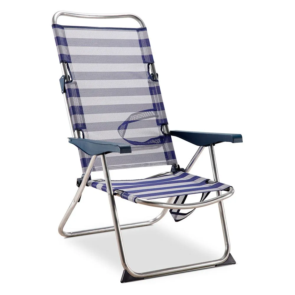 Solenny Sammenleggbar Stol 4 Posisjoner 105x91x63 Cm unisex, Navy / white, One Size
