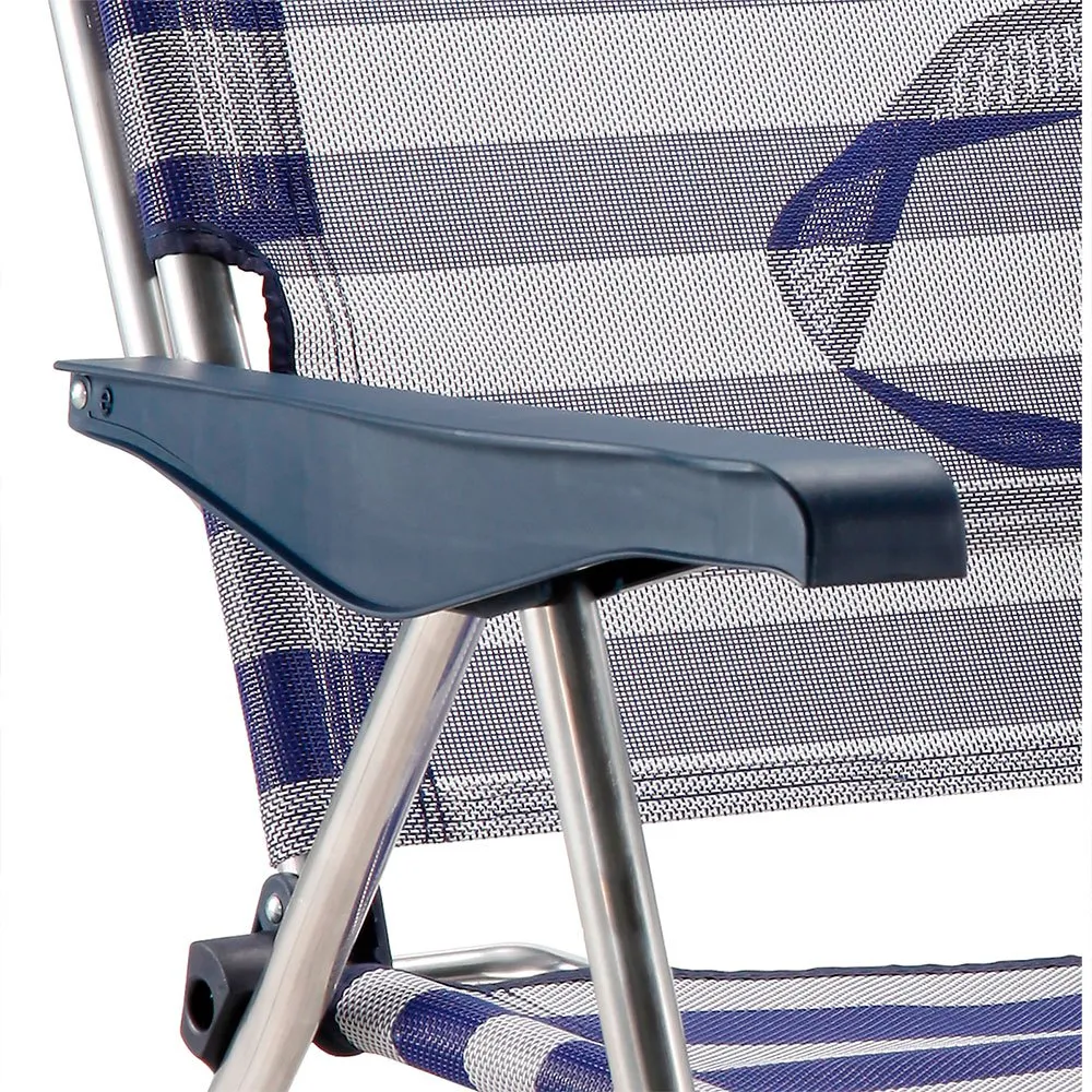 Solenny Sammenleggbar Stol 4 Posisjoner 105x91x63 Cm unisex, Navy / white, One Size