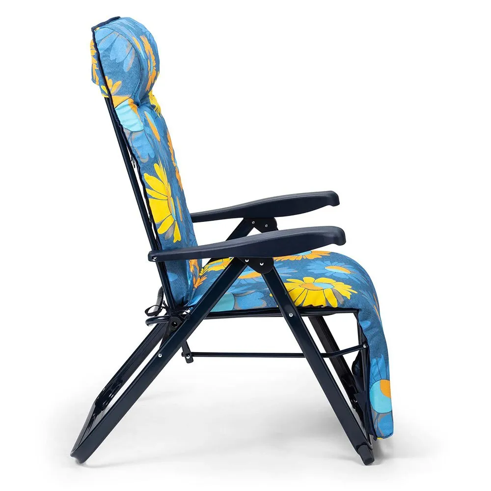Solenny Super-relax Sammenleggbar Solseng Med 6 Posisjoner 114x86x62 Cm unisex, Blue / orange / yellow, One Size Solenny Super-relax Sammenleggbar Solseng Med 6 Posisjoner 114x86x62 Cm unisex, Blue / orange / yellow, One Size