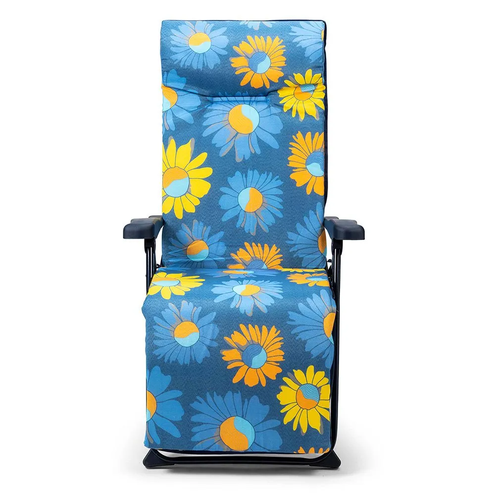 Solenny Super-relax Sammenleggbar Solseng Med 6 Posisjoner 114x86x62 Cm unisex, Blue / orange / yellow, One Size Solenny Super-relax Sammenleggbar Solseng Med 6 Posisjoner 114x86x62 Cm unisex, Blue / orange / yellow, One Size