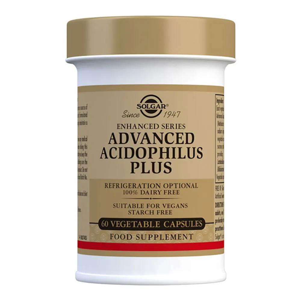 Solgar Advanced Acidophilus Plus Kapsler Nøytral Smak 60 Enheter, One size Solgar Advanced Acidophilus Plus Kapsler Nøytral Smak 60 Enheter, One size
