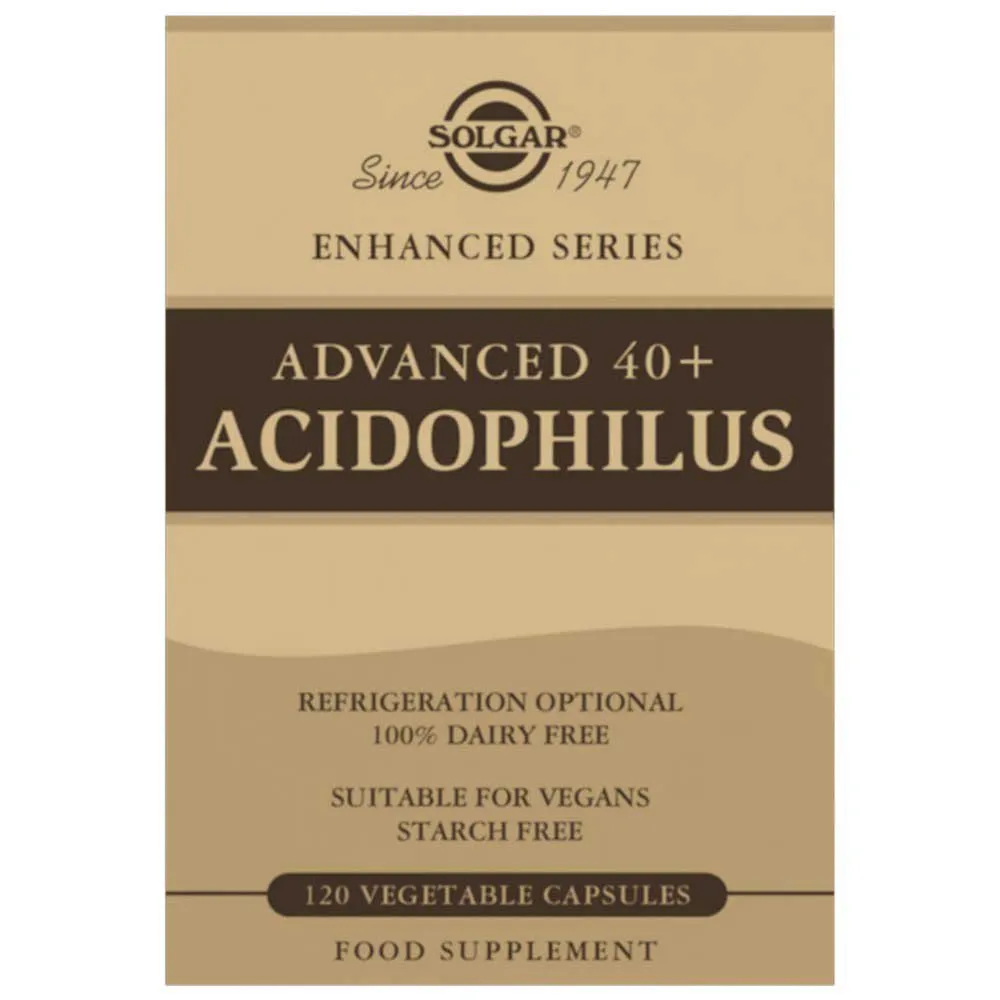 Solgar Avansert 40+ Acidophilus 120 Enheter, Brown, One Size Solgar Avansert 40+ Acidophilus 120 Enheter, Brown, One Size