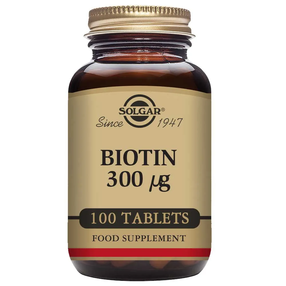 Solgar Biotin 300mcg Tabletter 100 Enheter, Golden, One Size Solgar Biotin 300mcg Tabletter 100 Enheter, Golden, One Size