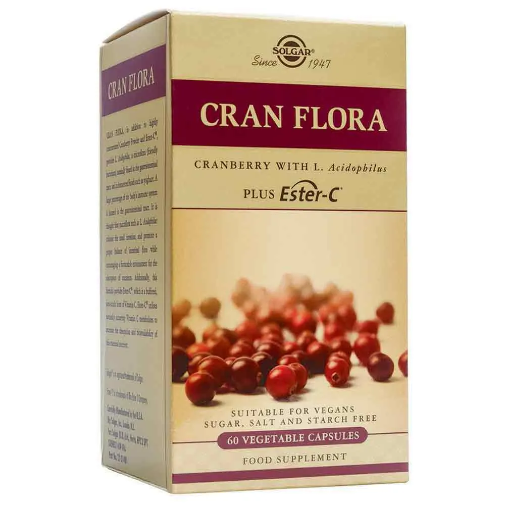 Solgar Cran Flora Kapsler 60 Enheter, Brown, One Size