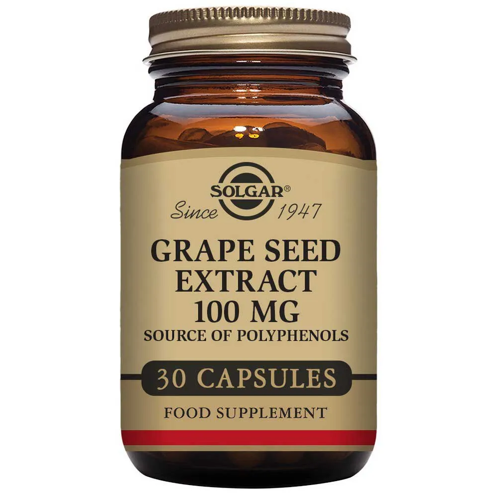 Solgar Frøekstrakt 100 Mg Drue 30 Enheter, Brown, One Size
