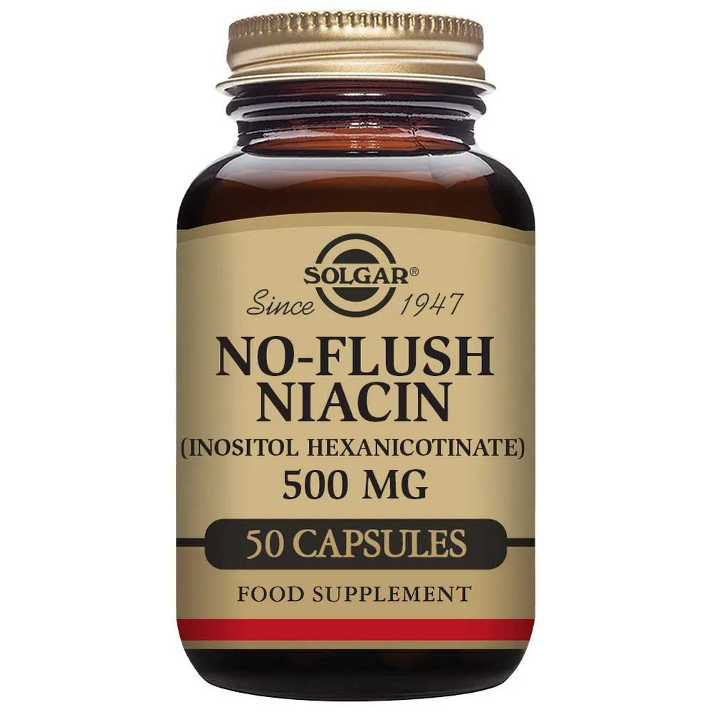 Solgar Ikke-spylende Niacin 500 Mg 50 Enheter, Brown, One Size