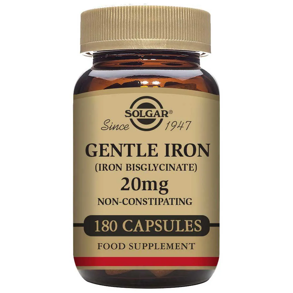 Solgar Iron Gentle 20mg Tabletter 180 Enheter, Brown, One Size
