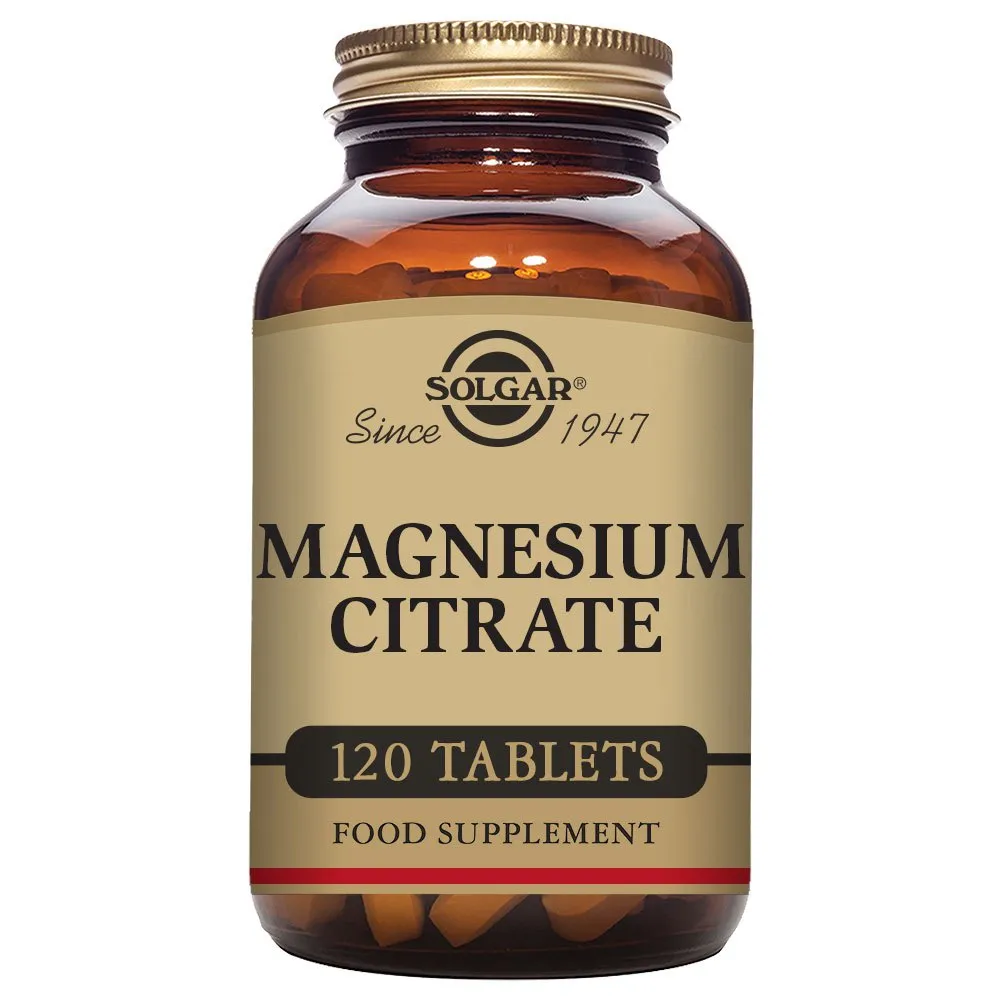 Solgar Magnesium Citrate Tabletter 120 Enheter, hvit 1, One Size