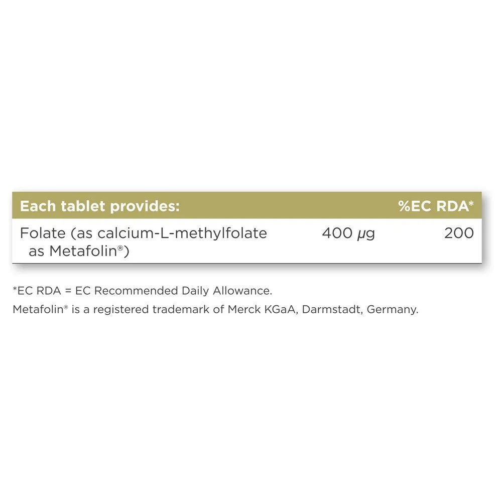 Solgar Metafolin Folate 400mcg Tabletter 100 Enheter, Brown, One Size Solgar Metafolin Folate 400mcg Tabletter 100 Enheter, Brown, One Size