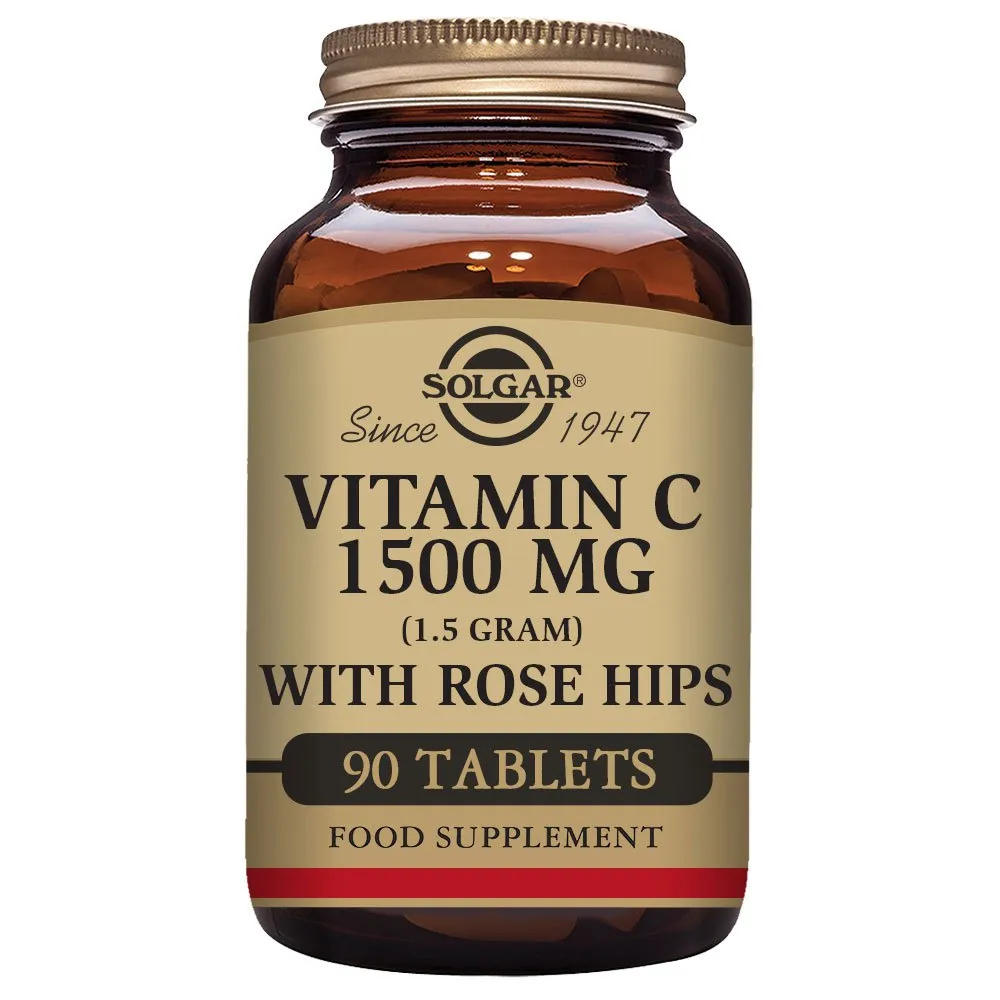 Solgar Rose Hips C 1500mg Tabletter 90 Enheter, Brown, One Size