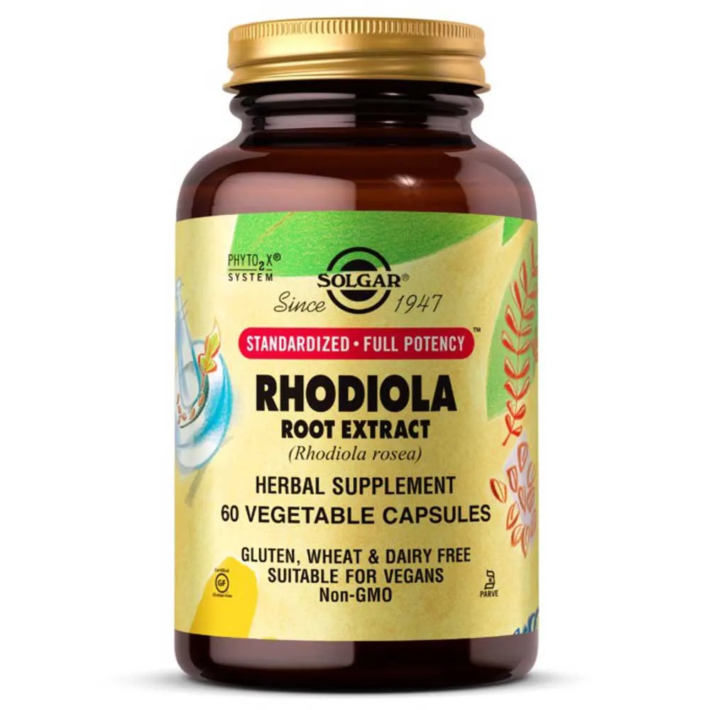 Solgar Sfp Rhodiola Rosea-ekstrakt 60 Enheter, Brown, One Size