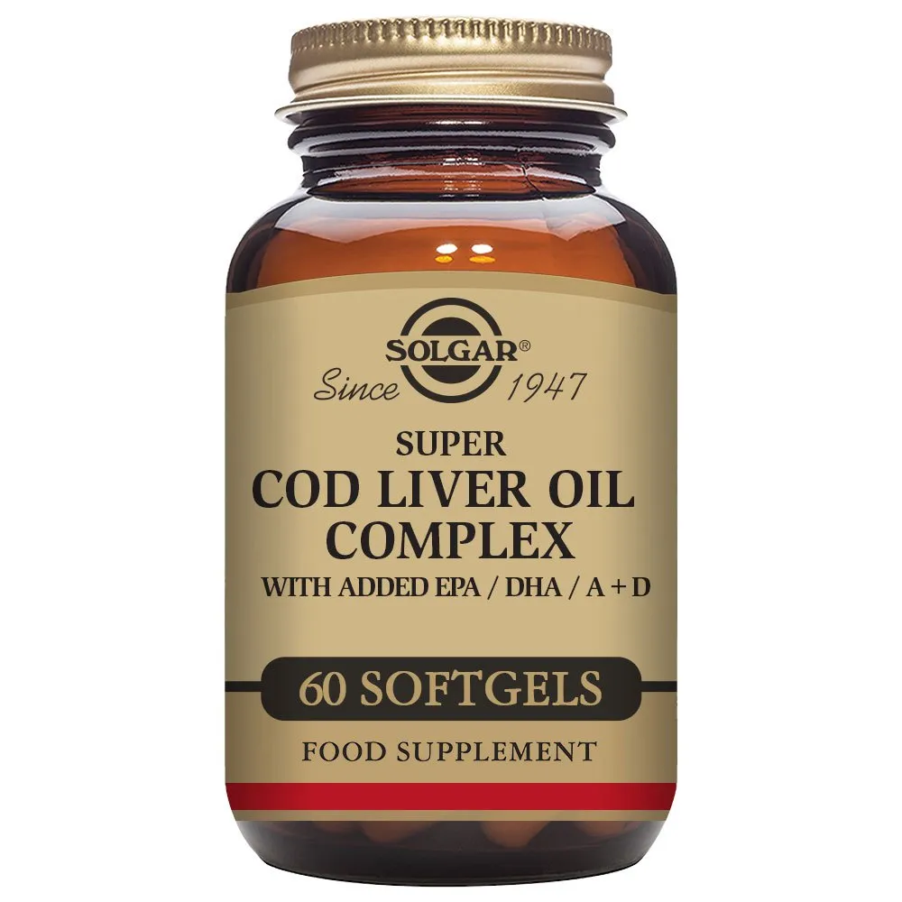 Solgar Super Cod Liver Oil Complex Kapsler 60 Enheter, One size Solgar Super Cod Liver Oil Complex Kapsler 60 Enheter, One size