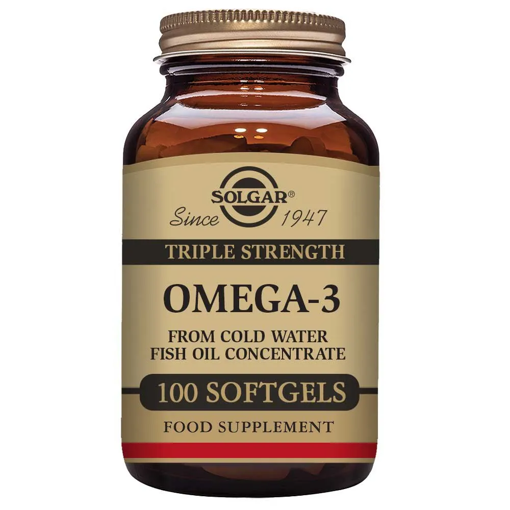 Solgar Trippel Styrke Omega-3 100 Enheter, Golden, One Size Solgar Trippel Styrke Omega-3 100 Enheter, Golden, One Size