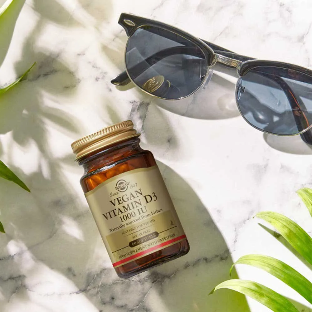 Solgar Vegan Vitamin D3 1000ui Kapsler Nøytral Smak 60 Enheter, One size Solgar Vegan Vitamin D3 1000ui Kapsler Nøytral Smak 60 Enheter, One size