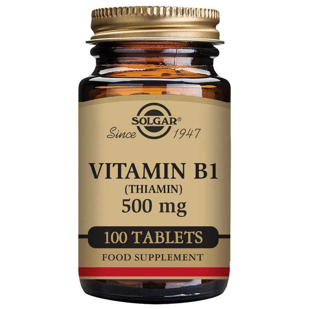 Solgar Vitamin B1 Tiamin 500 Mg 100 Enheter, Brown, One Size Solgar Vitamin B1 Tiamin 500 Mg 100 Enheter, Brown, One Size
