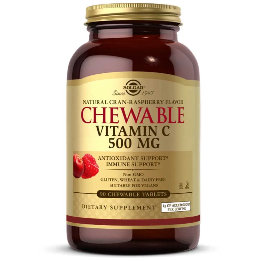 Solgar Vitamin C Voksne 500 Mg/tranebær Bringebær 90 Enheter, Brown, One Size