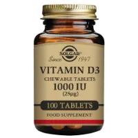 Solgar Vitamin D3 1000 Iu 25 Mcg Tabletter 100 Enheter