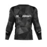 Sorra Diamond Langarmet T-skjorte, Black, 3XL