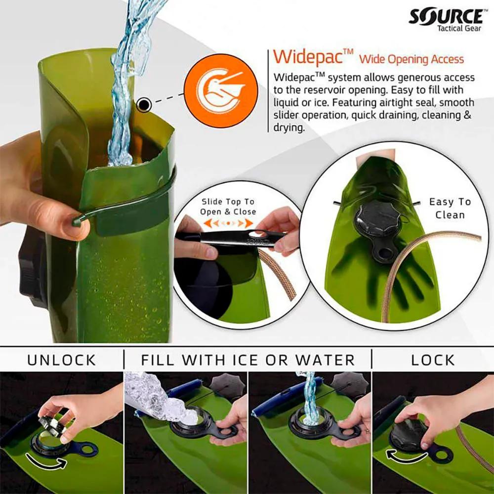 SOURCE Wxp Tactical 3l Drikkepose, Green, One Size