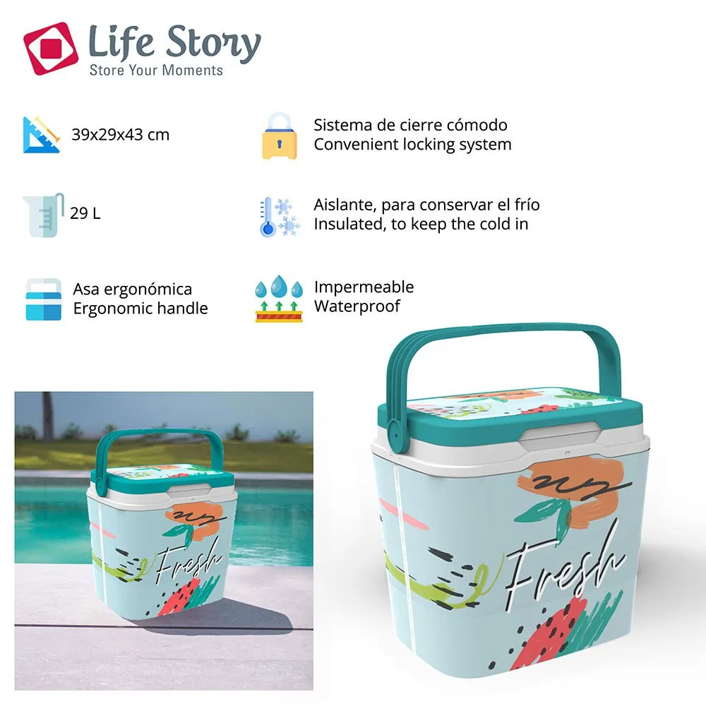Sp Berner Life Story 29l Fresh Fruit Stiv Bærbar Kjøleboks, Multicolor, One Size Sp Berner Life Story 29l Fresh Fruit Stiv Bærbar Kjøleboks, Multicolor, One Size