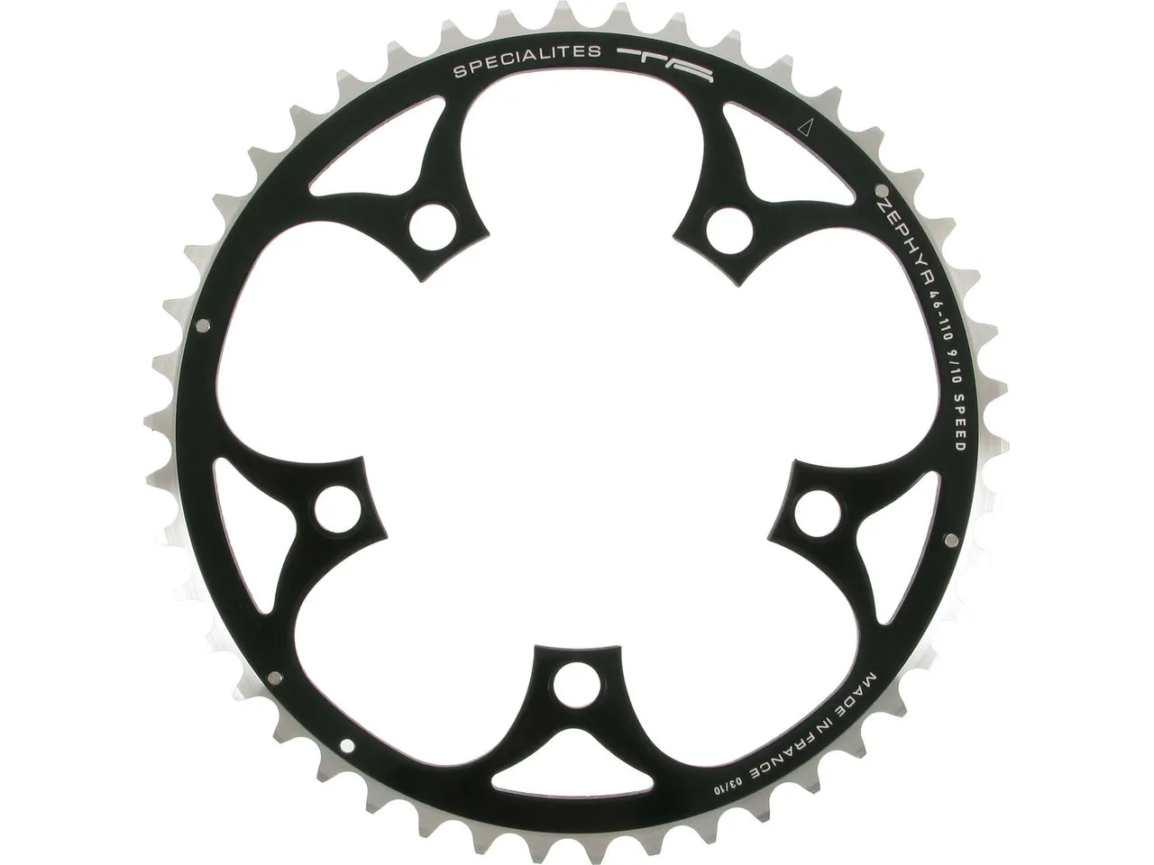 SPECIALITES TA Kettenblatt Zephyr, 5-Arm, außen, 110 mm Lochkreis SPECIALITES TA Kettenblatt Zephyr, 5-Arm, außen, 110 mm Lochkreis