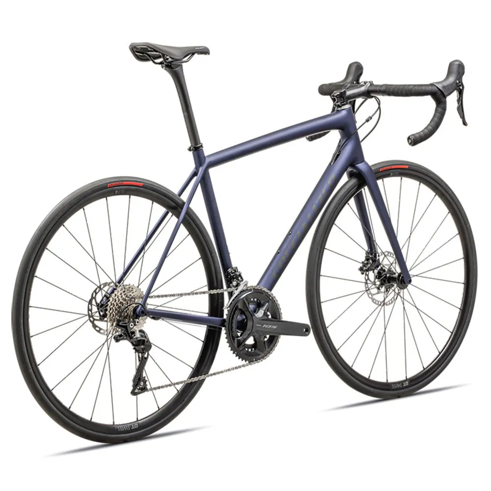 Specialized Aethos Sport 105 2024 Landeveissykkel, Satin blue onyx metallic obsidian