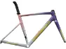 Satin dusty pink multicolor radial fade / ion metallic