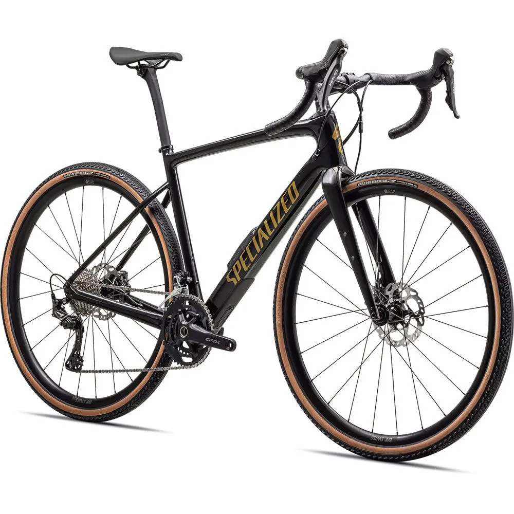 Specialized Diverge Comp Carbon 700 2023 Grussykkel, Obsidian / harvest gold metallic, 49 Specialized Diverge Comp Carbon 700 2023 Grussykkel, Obsidian / harvest gold metallic, 49