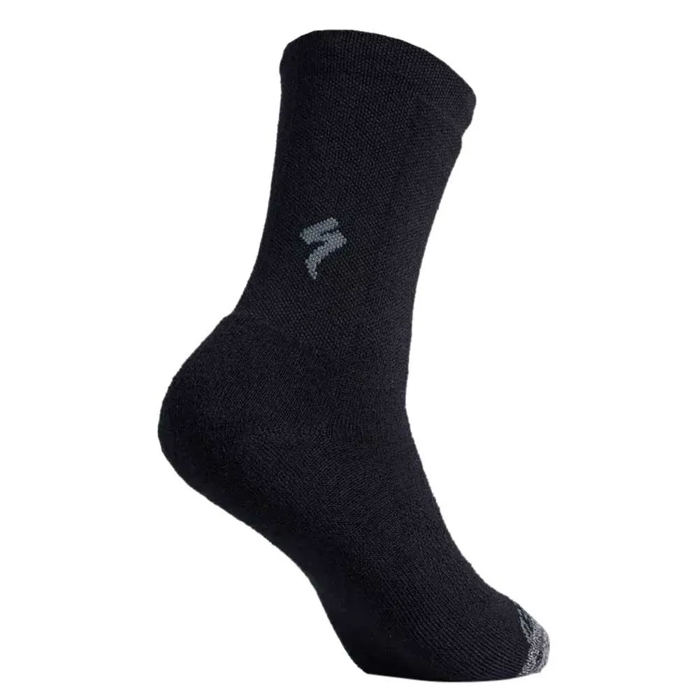 Specialized Merino Deep Winter Tall Sock Blk M Lange Sokker, Black