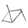 Color blurred impasto/gloss white metallic silver