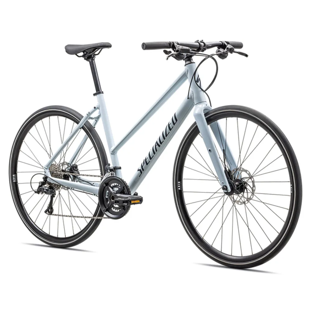 Specialized Sirrus 3.0 Step Through 2023 Sykkel, Gloss morning mist / satin deep marine reflective, XS, Hybridsykkel Specialized Sirrus 3.0 Step Through 2023 Sykkel, Gloss morning mist / satin deep marine reflective, XS, Hybridsykkel