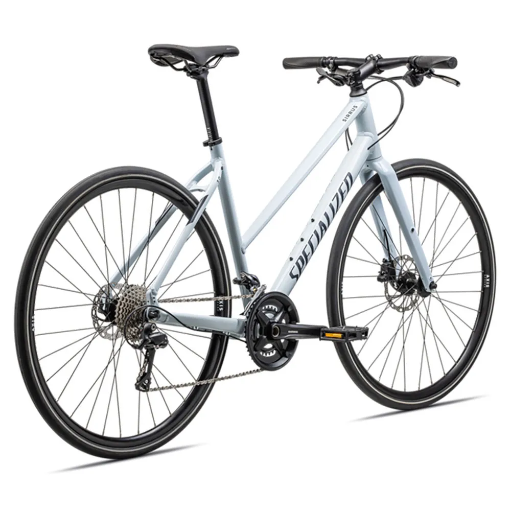 Specialized Sirrus 3.0 Step Through 2023 Sykkel, Gloss morning mist / satin deep marine reflective, XS, Hybridsykkel Specialized Sirrus 3.0 Step Through 2023 Sykkel, Gloss morning mist / satin deep marine reflective, XS, Hybridsykkel
