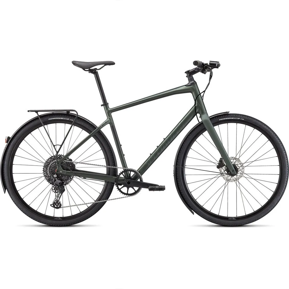 Specialized Sirrus X 4.0 Eq 2023 Sykkel, Oak green / black reflective, XXS, Hybridsykkel Specialized Sirrus X 4.0 Eq 2023 Sykkel, Oak green / black reflective, XXS, Hybridsykkel