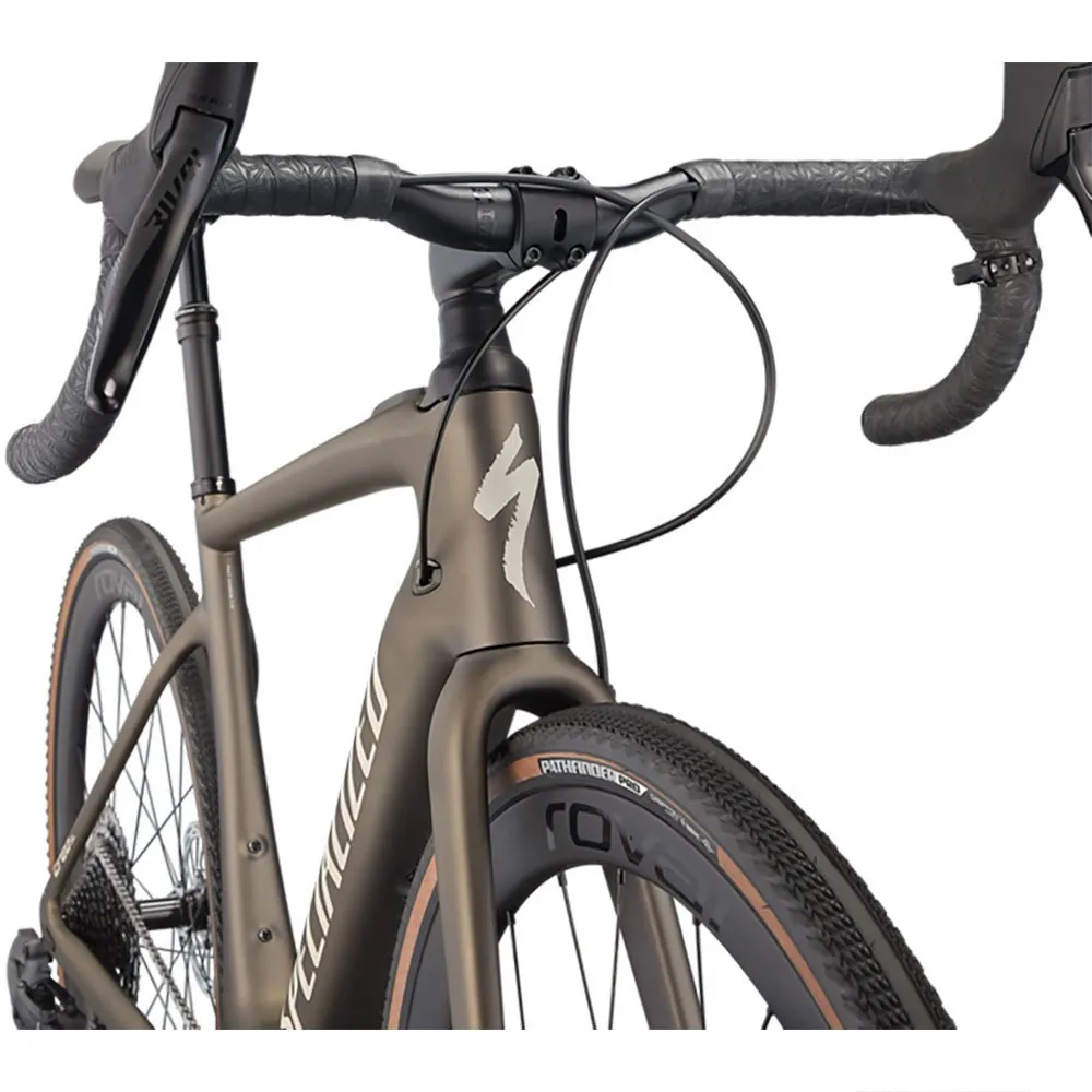 Specialized Turbo Creo Sl Expert Evo 2022 Elektrisk Grussykkel, Satin gun white mountain, XL, 320Wh, Elsykkel