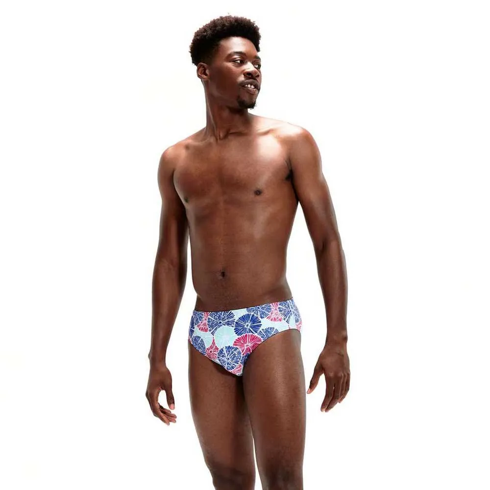 Speedo 8 Cm Allover Badetrusser male, Chroma blue / electric pink / white / aquasplash Speedo 8 Cm Allover Badetrusser male, Chroma blue / electric pink / white / aquasplash