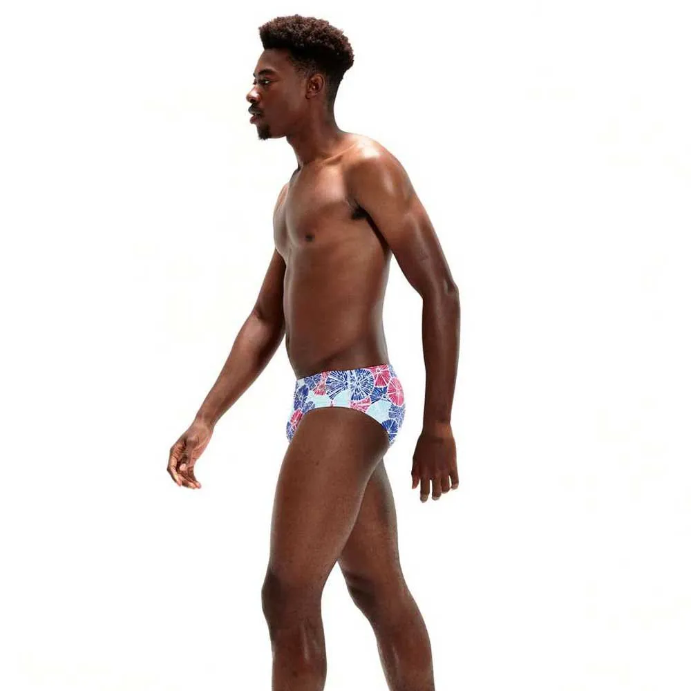 Speedo 8 Cm Allover Badetrusser male, Chroma blue / electric pink / white / aquasplash Speedo 8 Cm Allover Badetrusser male, Chroma blue / electric pink / white / aquasplash
