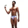 Speedo 8 Cm Allover Badetrusser male, Chroma blue / electric pink / white / aquasplash
