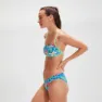 Speedo Allover Cross Back Crop Bikinitopp female, Bondi blue / fake green / white / risk red, UK 28