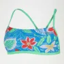 Speedo Allover Cross Back Crop Bikinitopp female, Bondi blue / fake green / white / risk red, UK 28