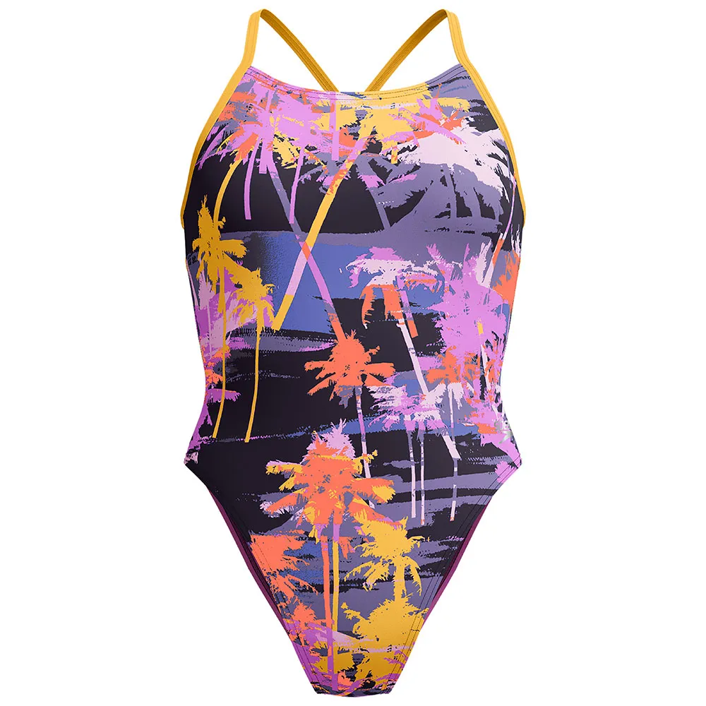Speedo Allover Digital Lattice Tie-back Badetøy female Speedo Allover Digital Lattice Tie-back Badetøy female