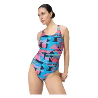 Speedo Allover Digital Powerback Badetøy female Speedo Allover Digital Powerback Badetøy female