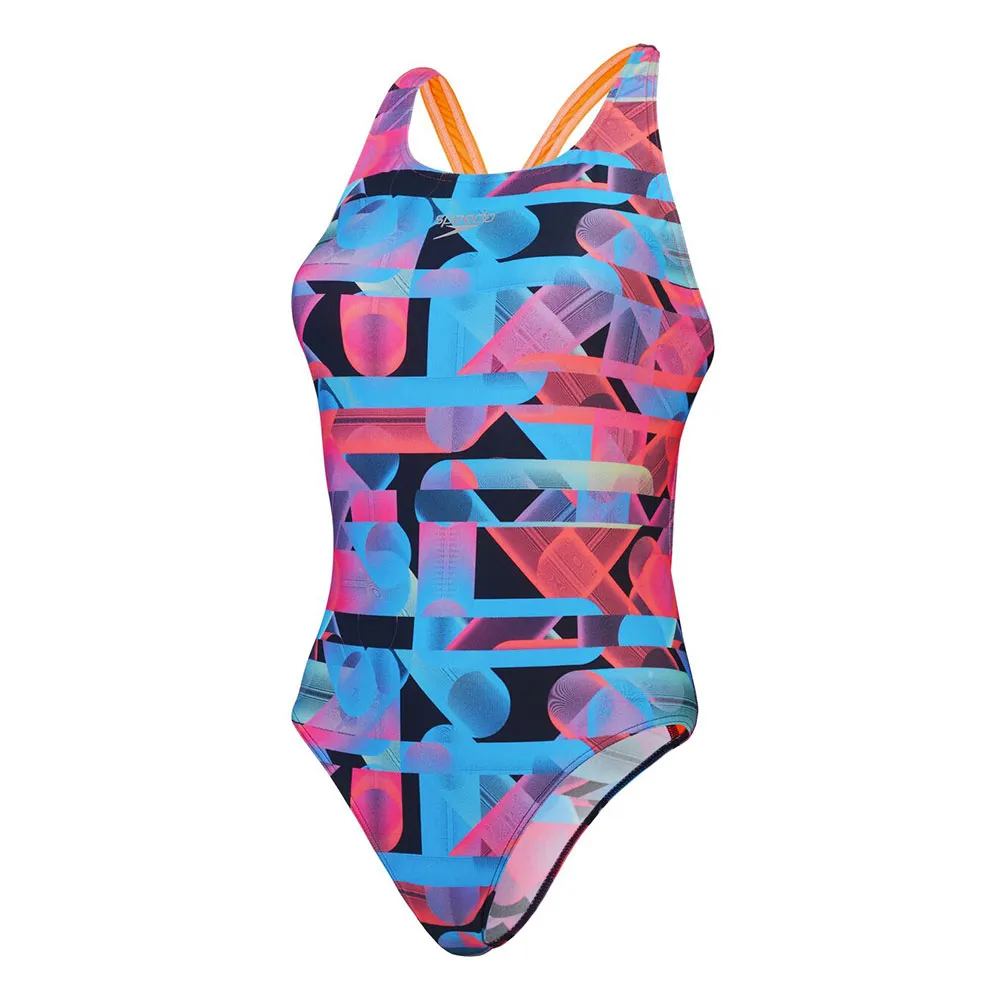 Speedo Allover Digital Powerback Badetøy female