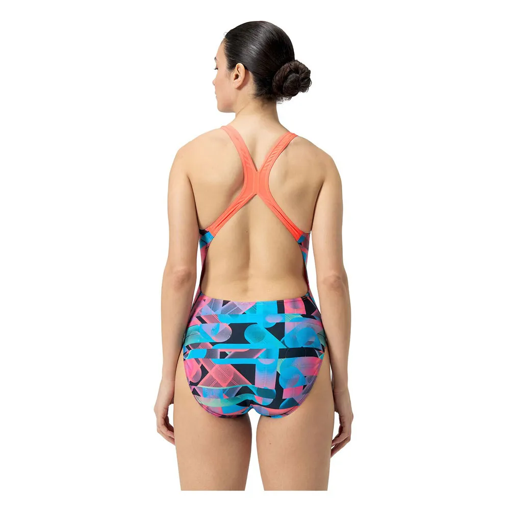 Speedo Allover Digital Powerback Badetøy female