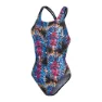 Speedo Allover Digital Proback Badetøy female, Black / cobalt pop / hypersonic blue / electric pink
