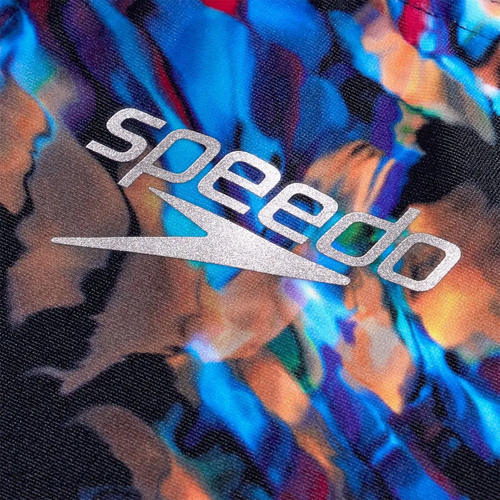 Speedo Allover Digital Proback Badetøy female, Black / cobalt pop / hypersonic blue / electric pink