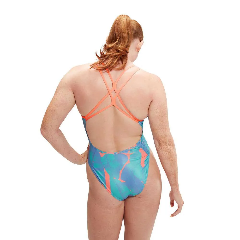 Speedo Allover Digital Starback Badetøy female Speedo Allover Digital Starback Badetøy female