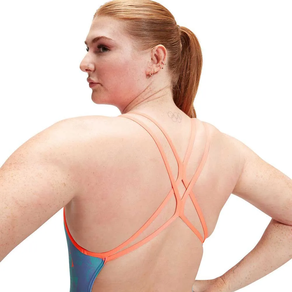 Speedo Allover Digital Starback Badetøy female Speedo Allover Digital Starback Badetøy female