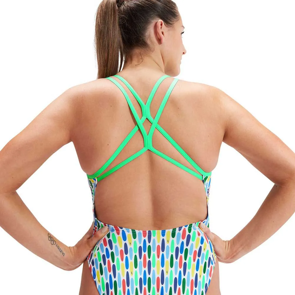 Speedo Allover Digital Starback Badetøy female Speedo Allover Digital Starback Badetøy female