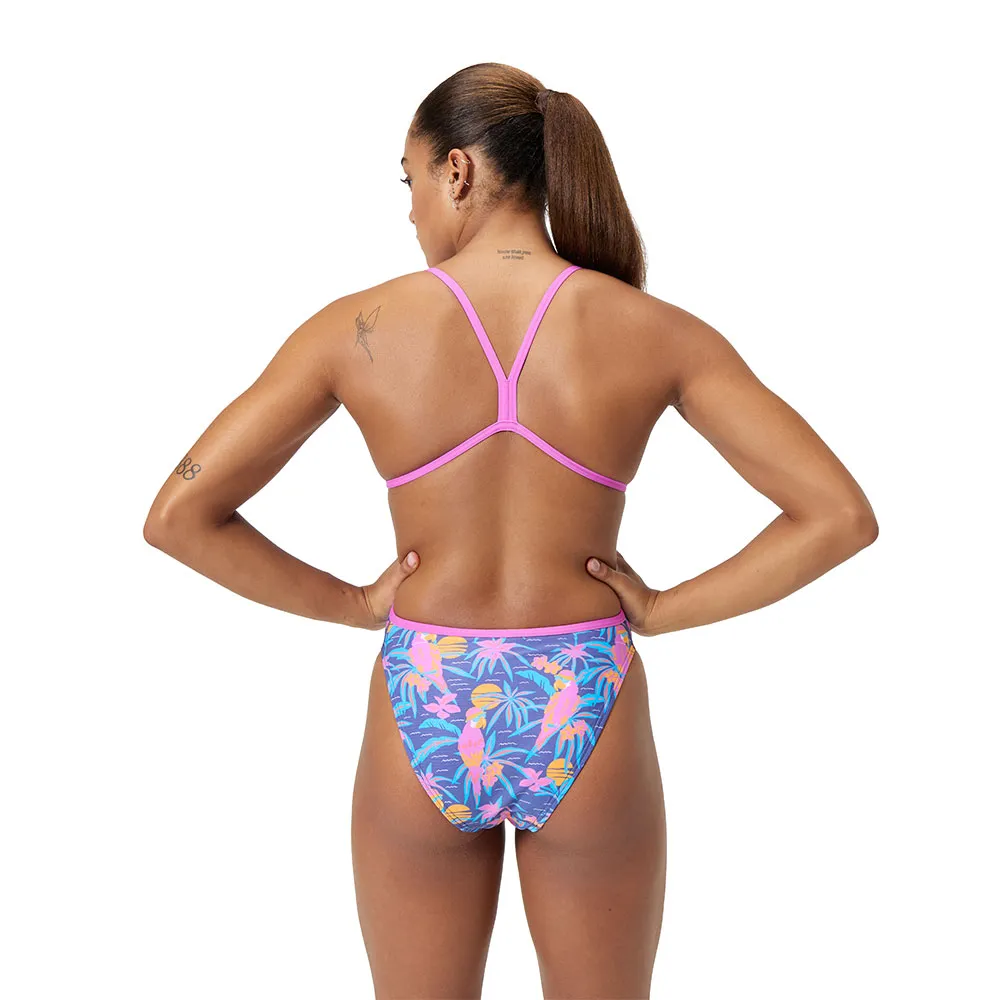 Speedo Allover Digital V-back Badetøy female