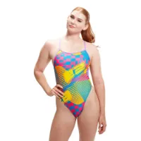 Speedo Allover Digital Vback Badetøy female